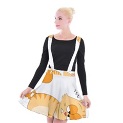 Even Cat Hates Monday Suspender Skater Skirt by Catifornia