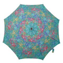 Flamingo Pattern Hook Handle Umbrellas (large) by Valentinaart