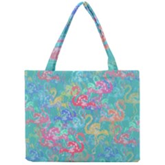 Flamingo Pattern Mini Tote Bag by Valentinaart