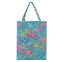 Flamingo Pattern Classic Tote Bag by Valentinaart