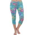 Flamingo pattern Capri Yoga Leggings View1