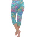 Flamingo pattern Capri Yoga Leggings View4