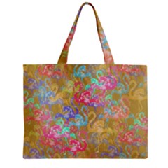 Flamingo Pattern Zipper Mini Tote Bag by Valentinaart