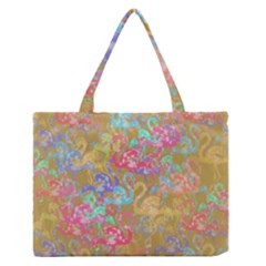 Flamingo Pattern Medium Zipper Tote Bag by Valentinaart