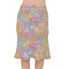 Flamingo Pattern Mermaid Skirt by Valentinaart