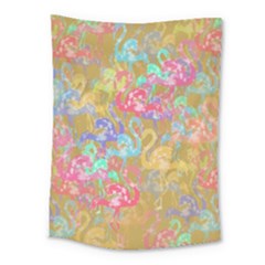 Flamingo Pattern Medium Tapestry by Valentinaart