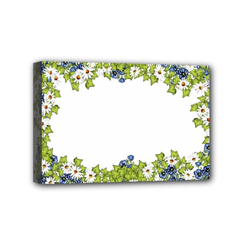 Birthday Card Flowers Daisies Ivy Mini Canvas 6  X 4  by Nexatart