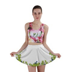 Birthday Card Flowers Daisies Ivy Mini Skirt by Nexatart