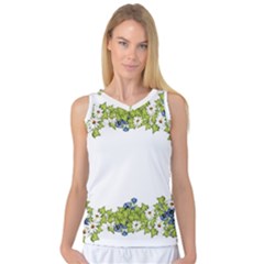 Birthday Card Flowers Daisies Ivy Women s Basketball Tank Top by Nexatart