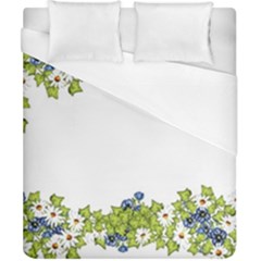 Birthday Card Flowers Daisies Ivy Duvet Cover (california King Size) by Nexatart