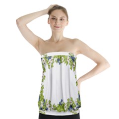 Birthday Card Flowers Daisies Ivy Strapless Top by Nexatart