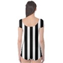 Black White Line Vertical Boyleg Leotard  View2