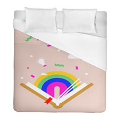 Books Rainboe Lamp Star Pink Duvet Cover (full/ Double Size)