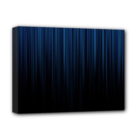 Black Blue Line Vertical Space Sky Deluxe Canvas 16  X 12  