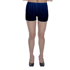 Black Blue Line Vertical Space Sky Skinny Shorts by Mariart