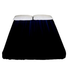 Black Blue Line Vertical Space Sky Fitted Sheet (california King Size) by Mariart