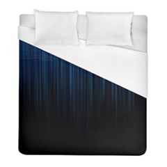 Black Blue Line Vertical Space Sky Duvet Cover (full/ Double Size) by Mariart