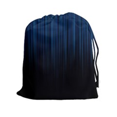 Black Blue Line Vertical Space Sky Drawstring Pouches (xxl)