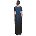 Black Blue Line Vertical Space Sky Short Sleeve Maxi Dress View2