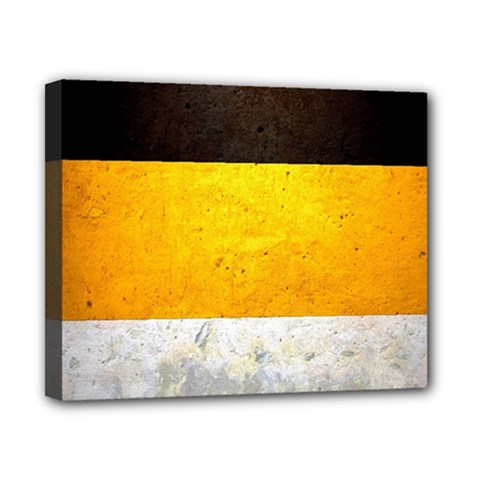 Wooden Board Yellow White Black Canvas 10  X 8  by Mariart