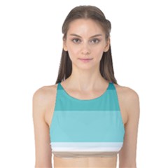 Dachis Beach Line Blue Water Tank Bikini Top by Mariart