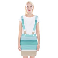 Dachis Beach Line Blue Water Braces Suspender Skirt by Mariart