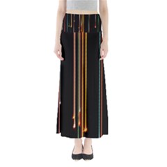 Fallen Christmas Lights And Light Trails Maxi Skirts by Mariart