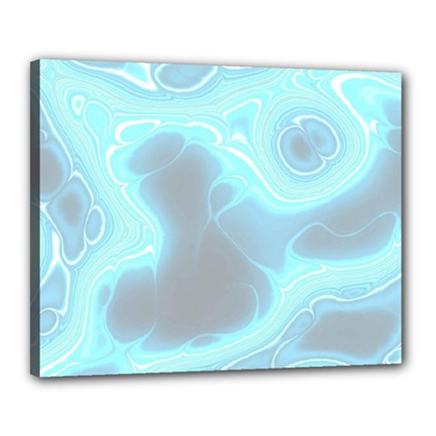 Blue Patterned Aurora Space Canvas 20  X 16  by Mariart