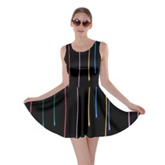 Falling Light Lines Perfection Graphic Colorful Skater Dress by Mariart