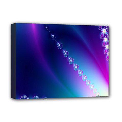 Flow Blue Pink High Definition Deluxe Canvas 16  X 12   by Mariart