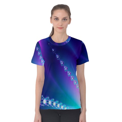 Flow Blue Pink High Definition Women s Cotton Tee by Mariart