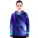 Flow Blue Pink High Definition Women s Zipper Hoodie View1