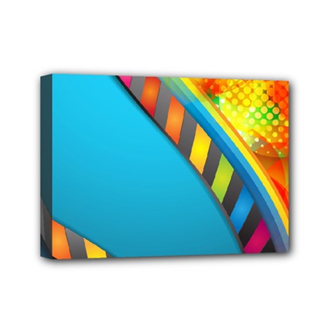 Color Dream Polka Mini Canvas 7  X 5  by Mariart