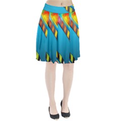 Color Dream Polka Pleated Skirt by Mariart