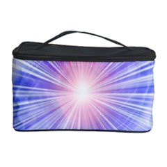 Creation Light Blue White Neon Sun Cosmetic Storage Case