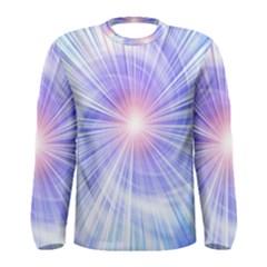 Creation Light Blue White Neon Sun Men s Long Sleeve Tee by Mariart