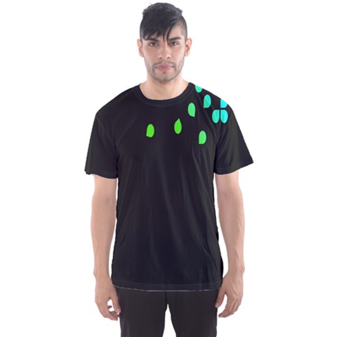 Green Black Widescreen Men s Sport Mesh Tee by Mariart