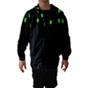 Green Black Widescreen Hooded Wind Breaker (Kids) View1