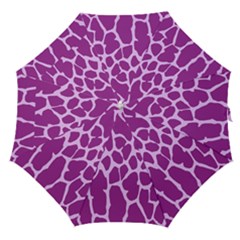 Giraffe Skin Purple Polka Straight Umbrellas by Mariart