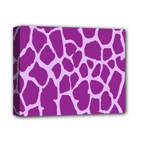 Giraffe Skin Purple Polka Deluxe Canvas 14  X 11  by Mariart