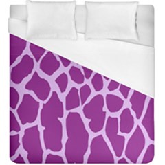 Giraffe Skin Purple Polka Duvet Cover (king Size) by Mariart