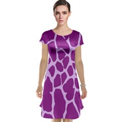 Giraffe Skin Purple Polka Cap Sleeve Nightdress