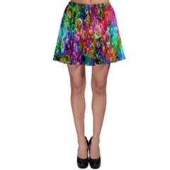 Colorful Bubble Shining Soap Rainbow Skater Skirt by Mariart