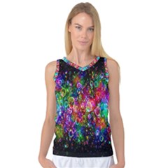 Colorful Bubble Shining Soap Rainbow Women s Basketball Tank Top by Mariart