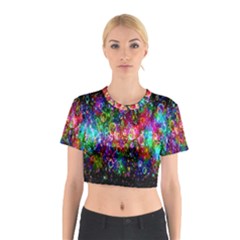 Colorful Bubble Shining Soap Rainbow Cotton Crop Top by Mariart