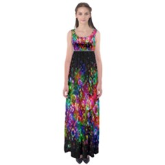 Colorful Bubble Shining Soap Rainbow Empire Waist Maxi Dress by Mariart