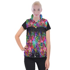 Colorful Bubble Shining Soap Rainbow Women s Button Up Puffer Vest by Mariart