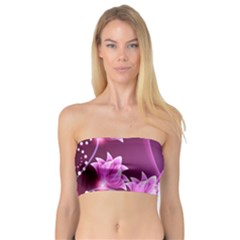 Lotus Sunflower Sakura Flower Floral Pink Purple Polka Leaf Polkadot Waves Wave Chevron Bandeau Top