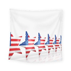 Multiple Us Flag Stars Line Slide Square Tapestry (small) by Mariart