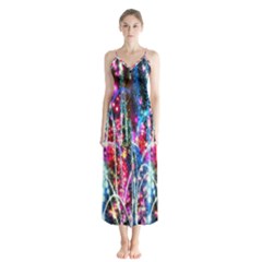 Fireworks Rainbow Chiffon Maxi Dress